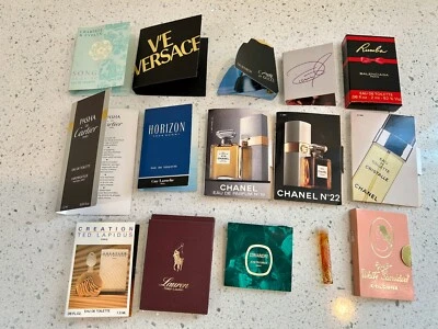 Muestras de perfumes de diseñador: Cartier, Versace, Chanel, Gucci, Lapidus, Lauren, L'air D'or Foto 1 de 4