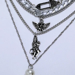 Delicate Necklace Vintage Necklace Disc Pendant Necklaces Pearl Clavicle Chain - Picture 1 of 12