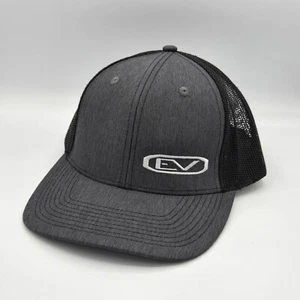 EV Peterbilt Trucker Hat Mesh Snapback Black Gray Baseball Cap - Picture 1 of 5