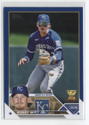 2023 Series 1 Topps BOBBY WITT JR Royals #7 Rookie Cup Royal Blue Parallel - Image 1 of 2