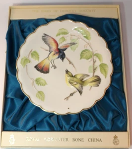 Royal Worcester Dorothy Doughty Ltd Ed Vogelplatte & Box Rotstarts & Buche - Bild 1 von 7