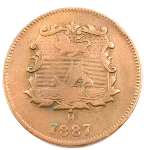 1887- North Borneo Half Cent - VF+! Excellent Coin! - Picture 1 of 2