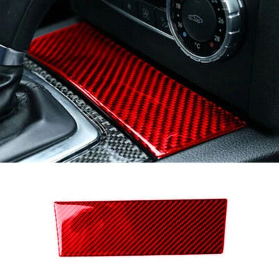 For Mercedes-Benz C Class W204 2007-2013 Red Carbon Fiber Car Ashtray Cover Trim - Imagem 1 de 4