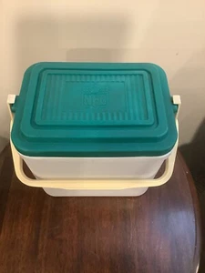 Vintage 12 Qt Green White Cooler NFL Family Products Tyngsboro MA - Picture 1 of 7