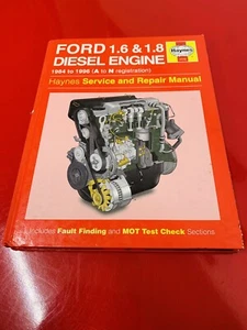 Motor diésel Ford 1984 a 1996 1,6 1,8 litros manual de servicio y reparación - Imagen 1 de 5