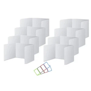8 Pack Desk Dividers for Students, Plastic Study Carrel Divider, Easy to7845 - Picture 1 of 7