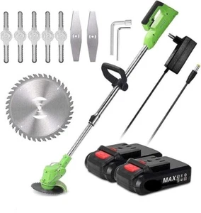 Decespugliatore Elettrico Doppia Batteria 48v Tagliaerba Giardino 12000 G/min - Picture 1 of 8
