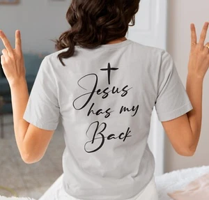 Jesus Has My Back Shirt, He Is Risen, Faith Over Fear, Unisex Shirts, Be Kind - Picture 1 of 4