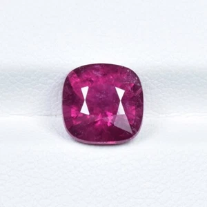 2.48 ct BEST GRADE PURPLE PINK / NATURAL RUBELITE TOURMALINE - SQ CUSHION Video - Picture 1 of 3