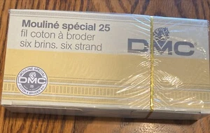 DMC 24 Skeins Box Mouline Special 25 Thread Floss Blanc Neige Snow White Vintage - Picture 1 of 2