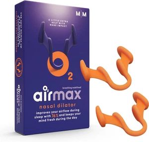 AIRMAX Nasal Dilators - 76% More Airflow for Better Sleep & Snoring Relief - Picture 1 of 12