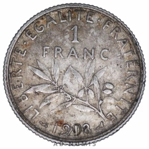 Francia 1 Franc 1918 Semeuse Argento(Coniatura Forte) moneta Francese - Imagen 1 de 3