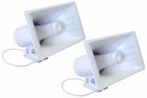 (2 PACK DEAL) PA Power Horn Speaker 100W Indoor Outdoor 100 Watt NIPPON AMERICA - Picture 1 of 12