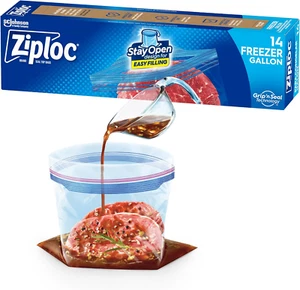 Ziploc Gallon Food Storage Freezer Bags, New Stay Open Design with Stand-Up Bott - Picture 1 of 11