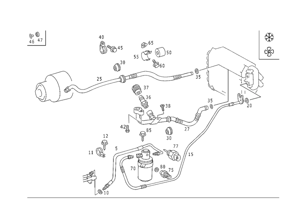 Línea de presión original Mercedes-Benz 113-230-08-56 Foto 1 de 1