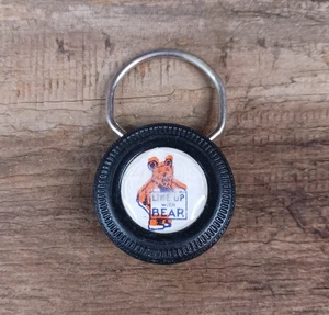 Vintage Tire Shaped Advertising Keychain Key Fob - Bear Alignment & Balancing - Picture 1 of 5