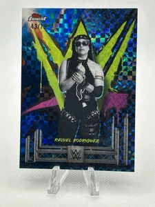 2025 WWE Topps Finest - Raquel Rodriguez Blue Checkerboard Refractor - 43/75 - Picture 1 of 2
