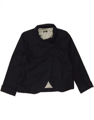 J. CREW Womens 1 Button Blazer Jacket US 10 Large Navy Blue Cotton CS63 - Image 1 of 3