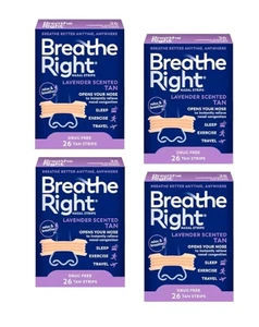 4 Box (104ct) 26ct Breathe Right LAVENDEL duftende Nasenstreifen Ablaufdatum 01/2026+ - Bild 1 von 1