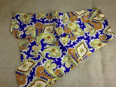 复古 70 年代头巾裹发配件。 Mod Go Go Hippy Boho Paisley 钱包 领带 — 第 1/3 张图片