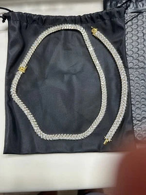 Juego de tenis Mamba cadena/pulsera dorada Foto 1 de 4