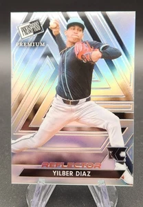 2024 Leaf Press Pass Premium Yilber Diaz RC Reflector Refractor #'d/35 D-Backs - Picture 1 of 2