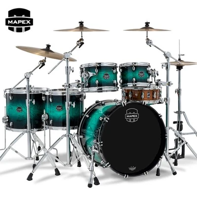 Paquete de carcasa de batería Mapex Saturn VI 6 PIEZAS Studioease Marine Teal Burst SR628XXUZXT Foto 1 de 3