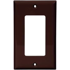 (10 pc) New Decorator 1-Gang Wall Plate Cover Brown Decora Style Outlet Lexan