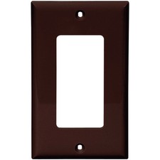 (5 pc) NEW Decorator 1-Gang Wall Plate Cover Brown Decora Style Outlet Lexan