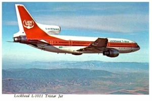 Lockheed L 1011 Tristar Jet Airplane Postcard - Picture 1 of 2