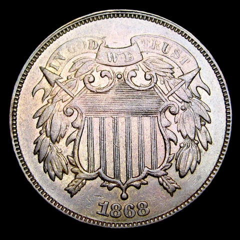 1868 Two Cent Piece 2cp ---- Stunning Details Type Coin ---- #WW792 Cover