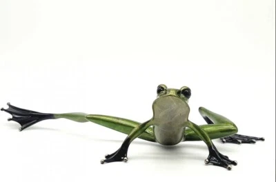 Tim Cotterill bronze frog “Slip-n-Slide II” (green) BF76 II, AP 17/50 - Image 1 of 4