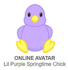 Webkinz Classic Lil' Purple Springtime Chick *Code Only*