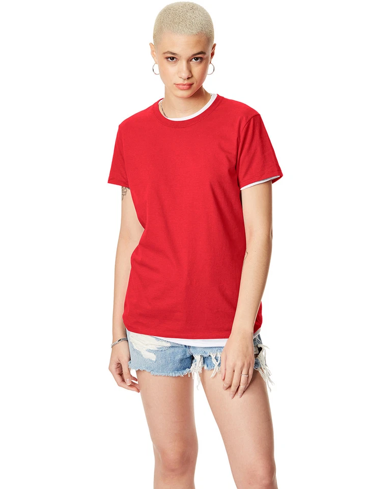 Hanes Damas Perfect-T Elegante Camiseta Informal Lisa - SL04 Foto 1 de 1