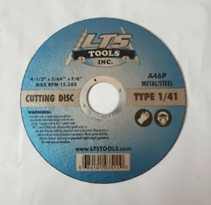 4-1/2" X 3/64" X 7/8" Type 1 / 41 Metal Cut Off Wheels Professional 25pc - Picture 1 of 2
