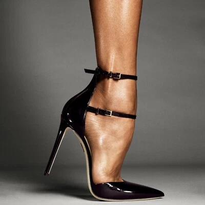 $550 NEW Tamara Mellon RENDEZVOUS 90 Patent Leather Black Heels Pump Shoes 40.5 - Image 1 of 4