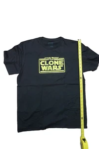 STAR WARS CLONE WARS BLACK MENS T-SHIRT - SIZE LARGE - Picture 1 of 4