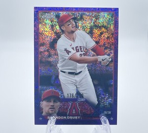 2023 Topps Chrome Brandon Drury RC Purple Speckle Refractor/299