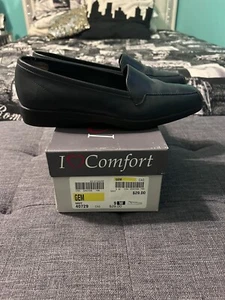 I Love ❤️Comfort Damen Edelstein 40729 Gr. 9w marineblau Leder Slipper Halbschuh flach - Bild 1 von 6