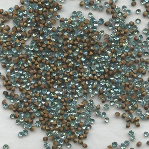 451165 *** 60 strass anciens fond conique 1,75mm BLEU-VERT pâle - Bild 1 von 2