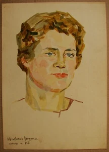 Ukrainian Soviet USSR Painting realism fauvism cubism female portrait women - Picture 1 of 5