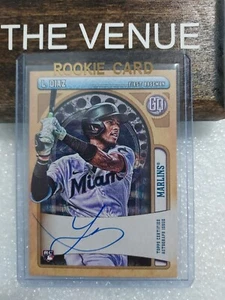 2021 Topps Gypsy Queen Autographs #GQALD Lewin Diaz - Miami Marlins - Picture 1 of 2