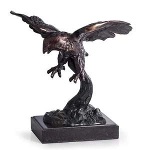 MAJESTÄTISCHER ADLER SKULPTUR AUF MARMORSTÄNDER - Bild 1 von 1