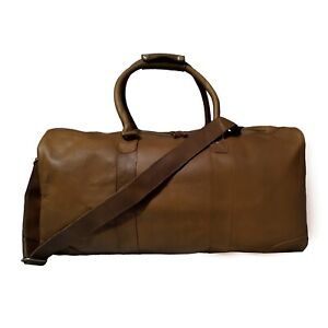 Full Grain Leather Duffle Bag, 22" Weekender Leather Travel Bag, Overnight Bag