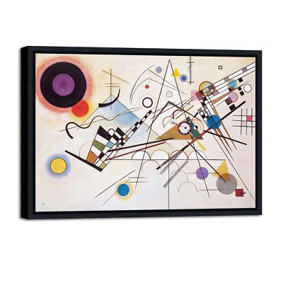Framed Wassily Kandinsky Composition VIII Print of Famous Paintings Canvas - Image 1 of 4