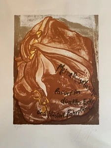 Original Günter Grass Farblithographie „Meine Reisetasche“, signiert, nummeriert - Bild 1 von 15