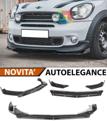 MINI COUNTRYMAN R60 SPLITTER PARAURTI ANTERIORE NERO LUCIDO LOOK RS - 3P - Immagine 1 di 4