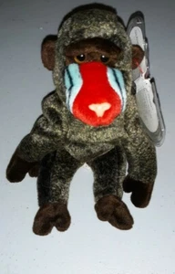 Ty Beanie Baby Original Retired Cheeks Pavian 1999 Vintage. Enthält alle Fehler. - Bild 1 von 7