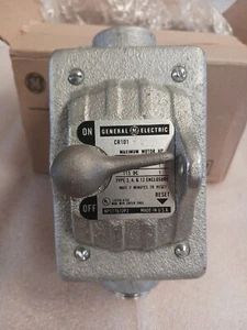GE CR101Y400H 1HP 1 polo NEMA 4 gabinete manual palanca de arranque op. 115/230V (X) - Imagen 1 de 5
