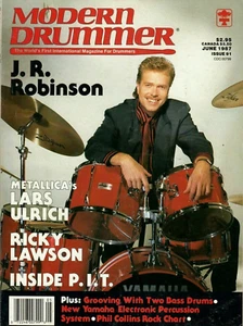 Modern Drummer Magazine June 1987 Metallica Lars Ulrich Ricky Lawson JR Robinson - Picture 1 of 2
